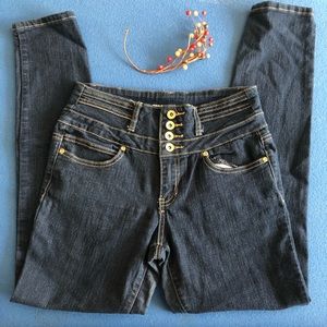 High-Waisted Skinny Dark Wash Jeans